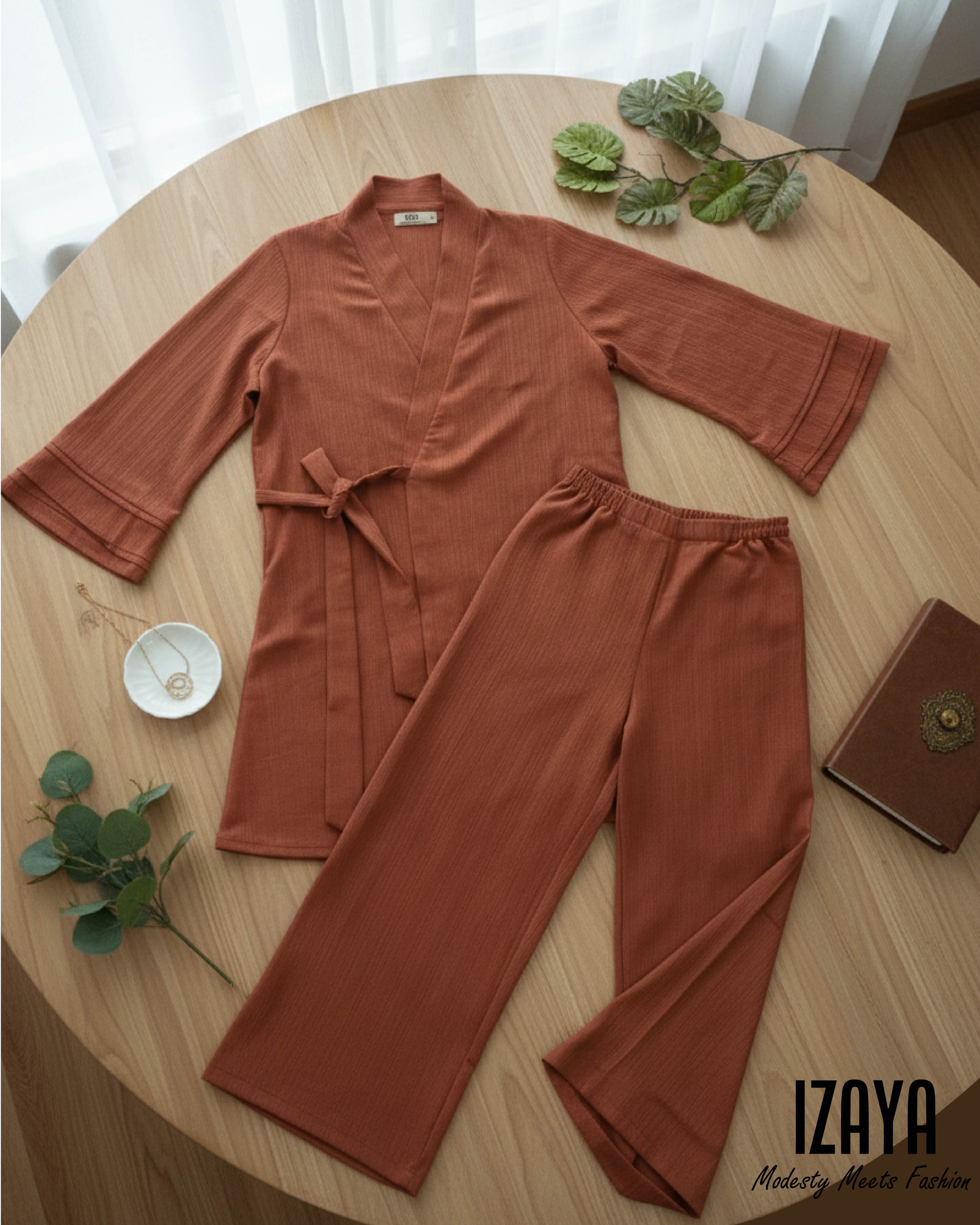 2 Piece Co Ord Set- Burnt Orrange